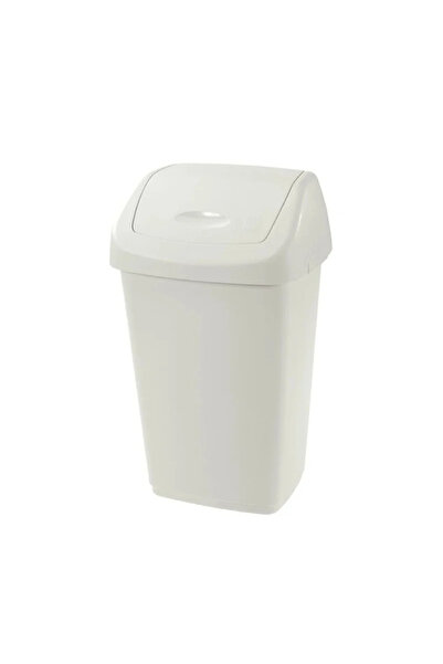 OEM Cos de gunoi Aurora, din plastic, deschidere batanta, 9 L, alb
