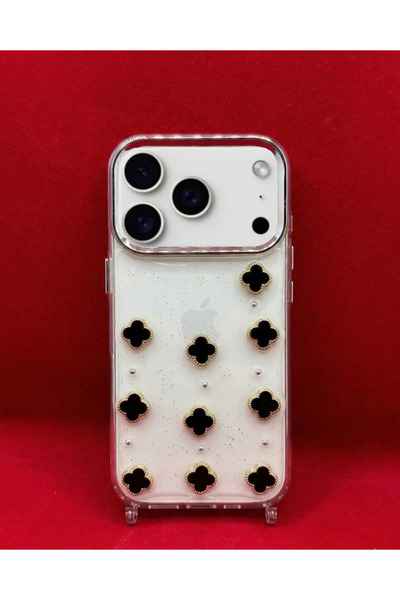 KaffCase 5 ألوان Yonca مرصّع بالأحجار لمّاع حافظة هاتف شفافة متوافقة مع iPhon...