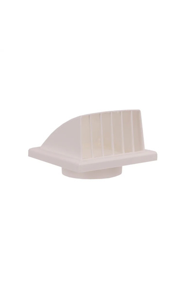 OEM Grila ventilatie, antiploaie, cu clapeta, plastic, 10 x 10 cm, alba