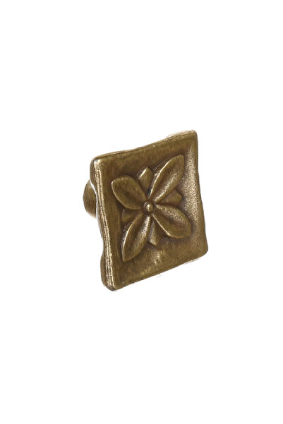 OEM Buton mobila, Ø 33 mm, zamac, maro, finisaj alama antichizata