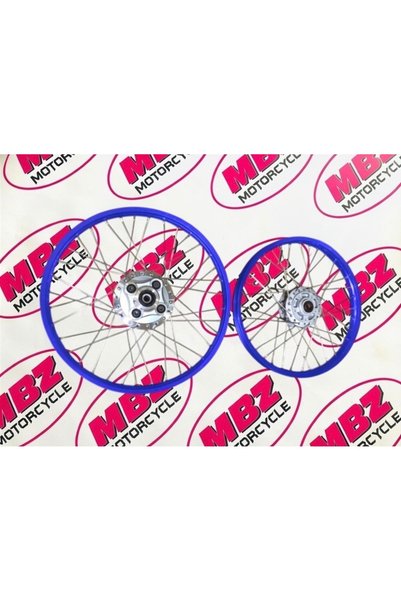 EMİNMOTOR CG 17-24 ÖN - ARKA JANT KOMPLE DÜZ TELLİ MAVİ ( DİSKLİ )