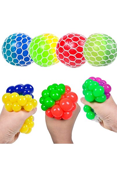 ToysAll 12 كرة تخفيف التوتر على شكل عنب متغيرة اللون