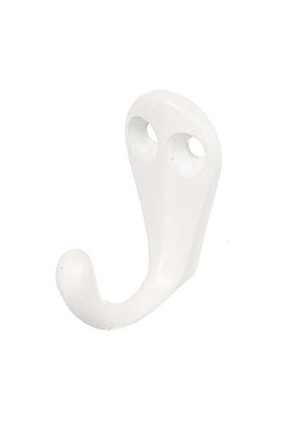 OEM Cuier perete, o agatatoare simpla, metal, 4 cm, alb