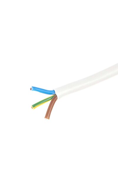 OEM Ηλεκτρικό καλώδιο MYYM, H05VV-F, 3 x 1 mm², 10 μέτρα, λευκό