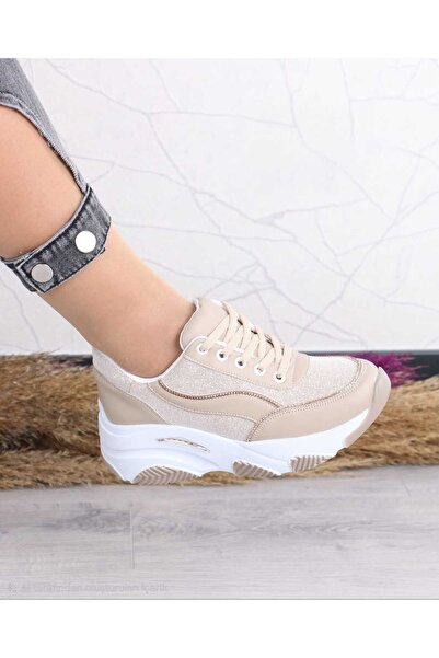 BYBIYIK Women's Striped High-Sole Sports Shoes