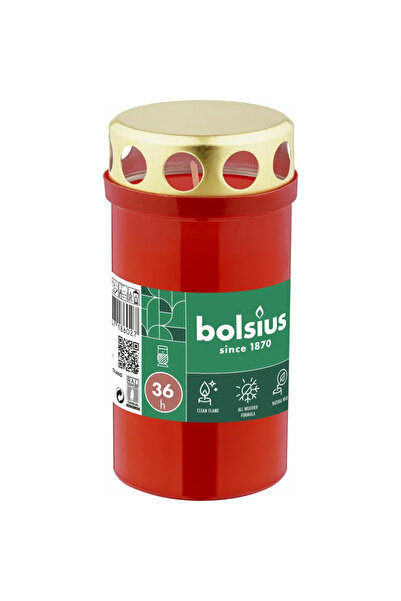 OEM Candela cu capac, Bolsius, 36 ore, rosu