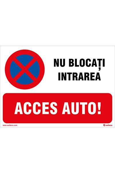 OEM Warning sign "Do not block!", size 210 x 148 mm