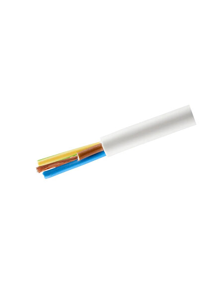 OEM MYYM electrical cable, 3 x 1.5 mm², 5 meters, white