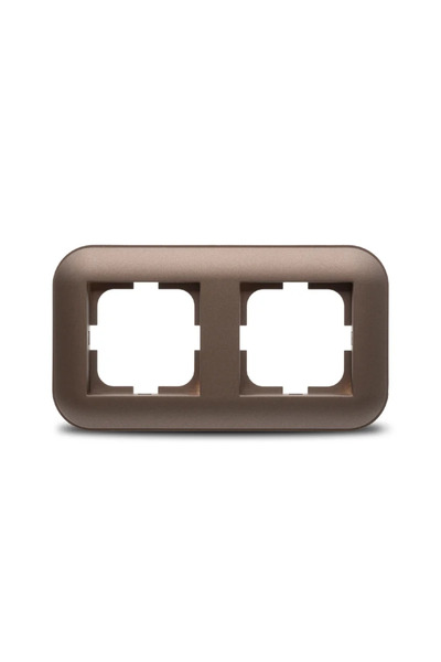 OEM Ovivo Loft double decorative frame, classic, IP20, mocha brown
