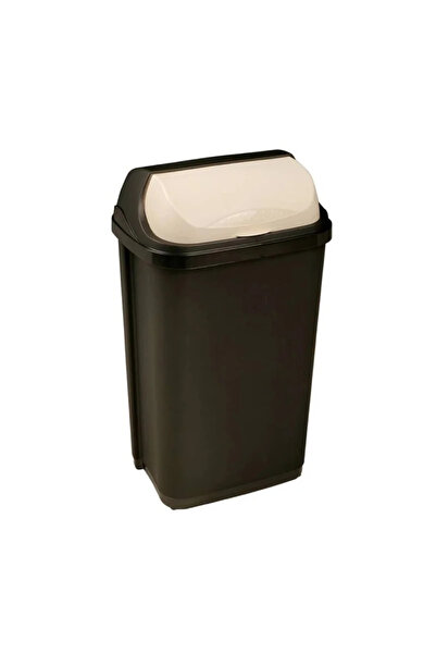 OEM Πλαστικός κάδος απορριμμάτων, με περιστρεφόμενο άνοιγμα, 25 λίτρα, ανθρακί