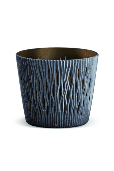 OEM Ghiveci flori Sandy, plastic, Ø16 cm, gri antracit