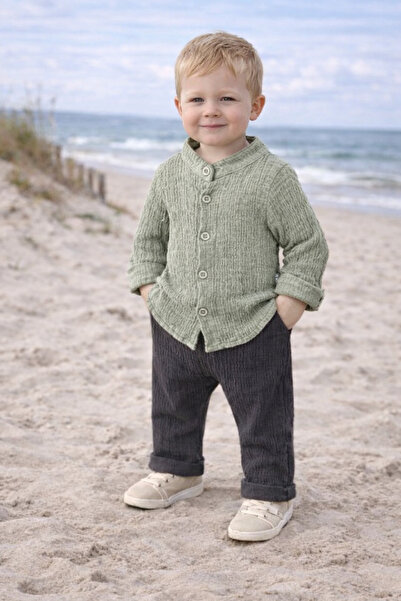 Beblissmini Erkek Çocuk 2’li Takım – Gömlek ve Pantolon Şık Bebek Çocuk Kombin