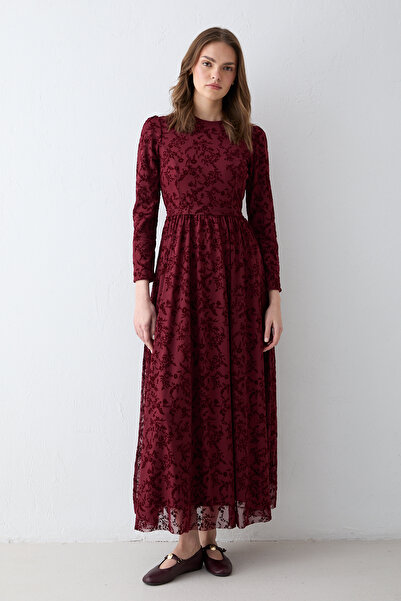 Melike Tatar cu imprimeu tul Rochie 68-6238