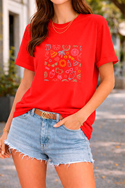 YUNAYT TRICOU CU DETALII IMPRIMATE DE DAMĂ