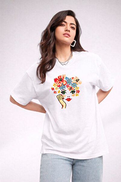 YUNAYT ΓΥΝΑΙΚΕΙΑ ΛΕΠΤΟΜΕΡΗ ΕΚΤΥΠΩΣΗ ΜΕΓΕΘΟΣ ΦΑΡΔΙ ΚΟΜΜΕΝΟ T-SHIRT ΠΟΔΗΛΑΤΟ