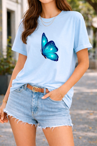 YUNAYT ΓΥΝΑΙΚΕΙΑ ΛΕΠΤΟΜΕΡΗ ΕΚΤΥΠΩΣΗ ΜΕΓΕΘΟΣ ΦΑΡΔΙ ΚΟΜΜΕΝΟ T-SHIRT ΠΟΔΗΛΑΤΟ