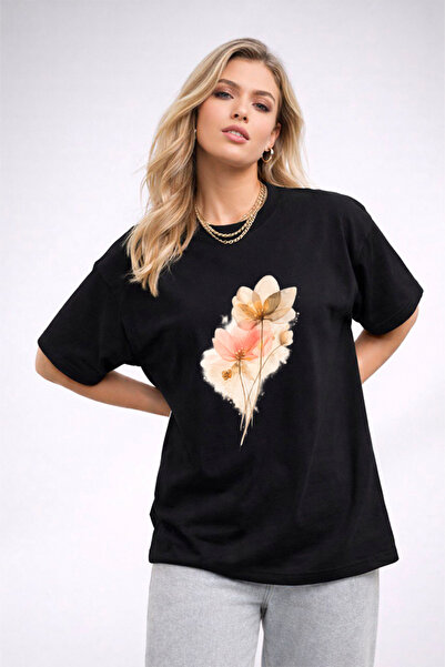 YUNAYT ΓΥΝΑΙΚΕΙΑ ΛΕΠΤΟΜΕΡΗ ΕΚΤΥΠΩΣΗ ΜΕΓΕΘΟΣ ΦΑΡΔΙ ΚΟΜΜΕΝΟ T-SHIRT ΠΟΔΗΛΑΤΟ