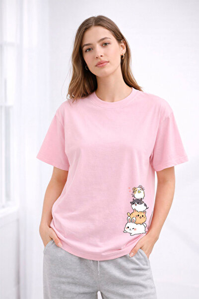 YUNAYT ΓΥΝΑΙΚΕΙΑ ΛΕΠΤΟΜΕΡΗ ΕΚΤΥΠΩΣΗ ΜΕΓΕΘΟΣ ΦΑΡΔΙ ΚΟΜΜΕΝΟ T-SHIRT ΠΟΔΗΛΑΤΟ