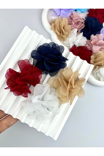 Toka Sepetim Gül Model Saçsız Bebek Tokası 4’lü Az Saçlı Bebek Tokası