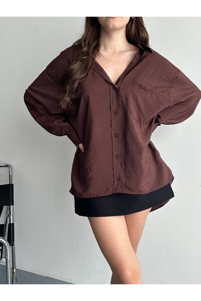 moda çağdaş supradimensionat Cămașă de damă din satin - Țesătură fluidă și el...