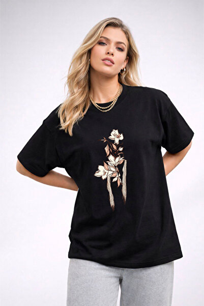 YUNAYT ΓΥΝΑΙΚΕΙΑ ΛΕΠΤΟΜΕΡΗ ΕΚΤΥΠΩΣΗ ΜΕΓΕΘΟΣ ΦΑΡΔΙ ΚΟΜΜΕΝΟ T-SHIRT ΠΟΔΗΛΑΤΟ