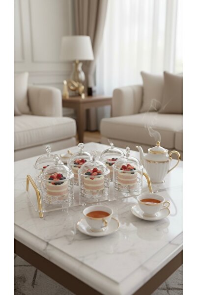 Generic A set of dessert and nut dishes with lids – an elegant touch for comp...