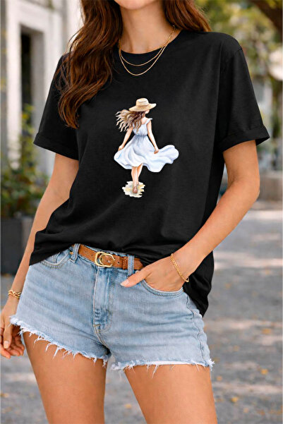 YUNAYT ΓΥΝΑΙΚΕΙΑ ΛΕΠΤΟΜΕΡΗ ΕΚΤΥΠΩΣΗ ΜΕΓΕΘΟΣ ΦΑΡΔΙ ΚΟΜΜΕΝΟ T-SHIRT ΠΟΔΗΛΑΤΟ