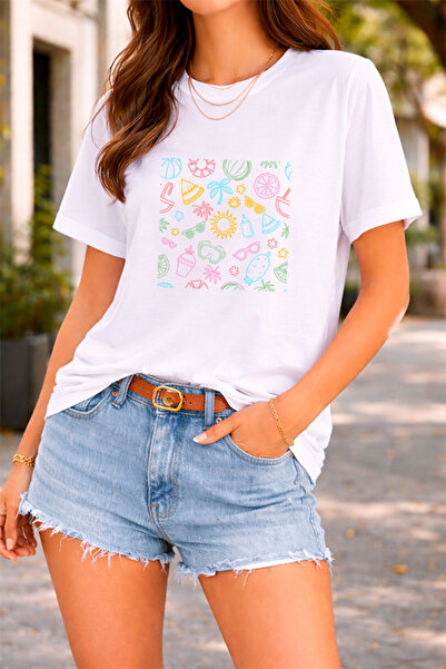 YUNAYT ΓΥΝΑΙΚΕΙΑ ΛΕΠΤΟΜΕΡΗ ΕΚΤΥΠΩΣΗ ΜΕΓΕΘΟΣ ΦΑΡΔΙ ΚΟΜΜΕΝΟ T-SHIRT ΠΟΔΗΛΑΤΟ