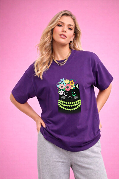 YUNAYT ΓΥΝΑΙΚΕΙΑ ΛΕΠΤΟΜΕΡΗ ΕΚΤΥΠΩΣΗ ΜΕΓΕΘΟΣ ΦΑΡΔΙ ΚΟΜΜΕΝΟ T-SHIRT ΠΟΔΗΛΑΤΟ