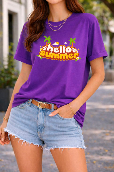 YUNAYT ΓΥΝΑΙΚΕΙΑ ΛΕΠΤΟΜΕΡΗ ΕΚΤΥΠΩΣΗ ΜΕΓΕΘΟΣ ΦΑΡΔΙ ΚΟΜΜΕΝΟ T-SHIRT ΠΟΔΗΛΑΤΟ