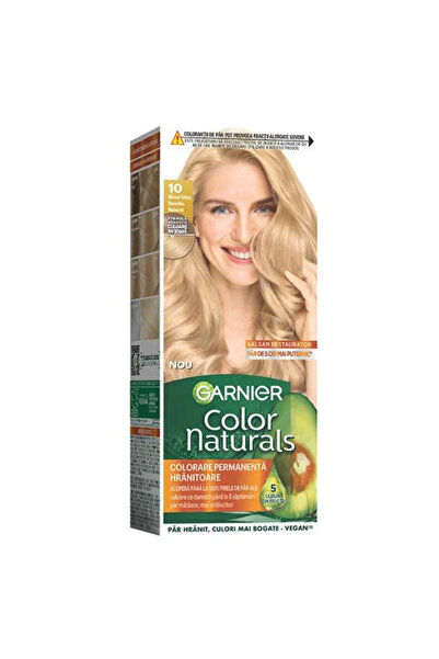 Garnier Color Naturals Permanent Hair Color, 10 Ultra Light Blonde