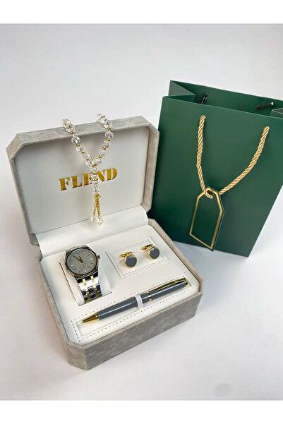 Furious طقم هدايا فاخر للرجال يتضمن ساعة وقلم وأزرار أكمام