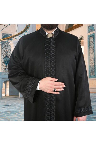 İkranur Lüks Gazze İmam Cübbesi Siyah