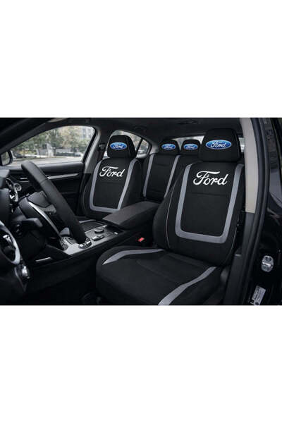 Autohelix MSA Set Huse Universale pentru Scaun Compatibile cu Ford - Negru/Gri