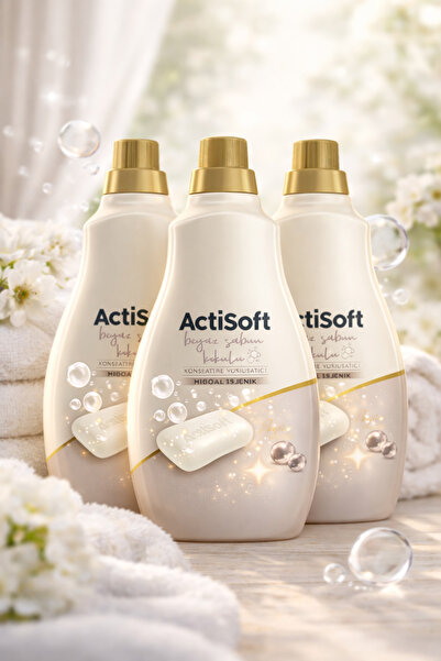 actisoft Beyaz Sabun Kokulu Konsantre Yumuşatıcı 1500 ml x 3 Adet – Parfüm Ka...
