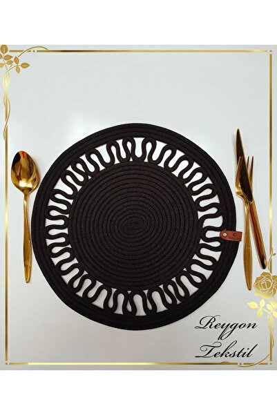 REYGON TEKSTİL %100 DOĞAL JÜT İP EL YAPIMI YUVARLAK SUPLA (HASIR AMERİKAN SER...