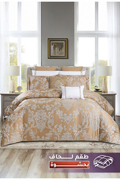 Melen مفارش ميلين |طقم لحاف مزدوج جاكار مطرز بحشوة سميكة 12 قطعة – كاسيانا - ...