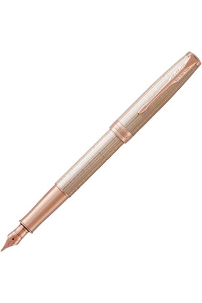 Parker Sonnet Fountain Pen with Luxurious Polished Silver and Rose Gold Accen...