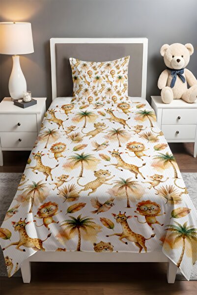 EVPANYA مجموعة سفاري فورنز إن ذا بام منقوش مفرد بيبي كيدز قماش بيكي