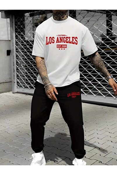 ibibik moda LOS ANGELES cu imprimeu Pantaloni de trening și set de trening tr...