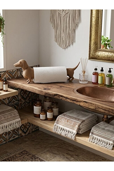 Dumledo Dachshund Dog Brown Napkin Holder & Paper Towel Holder |   Decorative...