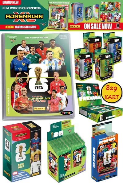 TOYFEST Dünya Kupası 2026 Panini Adrenalyn XL Dev Set Koleksiyonluk Mega Kutu...