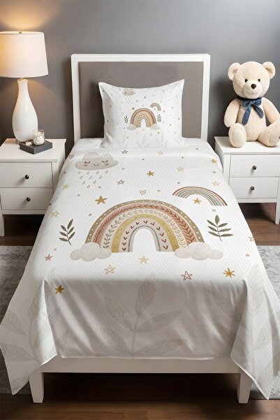 EVPANYA Boho Dreams Rainbow Patterned Single Baby Kids Piqué Set