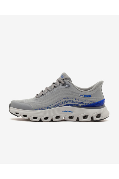 SKECHERS حذاء رياضي رمادي اللون للرجال من ARCH FIT GLIDE-STEP WAVE 233194 GYBL