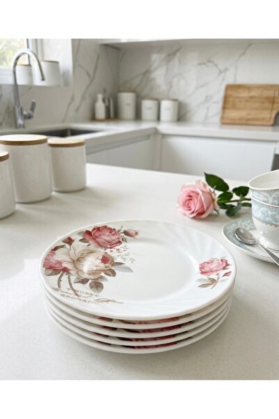 Mebey Home 6’Lı Arcopal Retro Tatlı Tabağı 17.5 cm