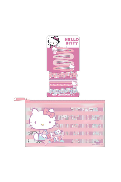 Hello Kitty Set de 10 accesorii de păr pentru copii, roz