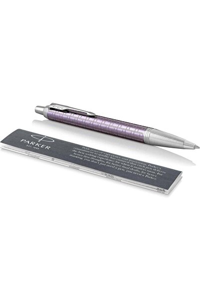 Parker قلم حبر جاف IM - لون بنفسجي داكن فاخر مع طلاء كروم، مزود بعبوة حبر -85...