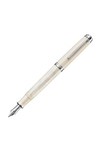 Pelikan قلم حبر سائل Souverän M605 أبيض شفاف متوسط ​​الحجم مع علبة هدايا-8790