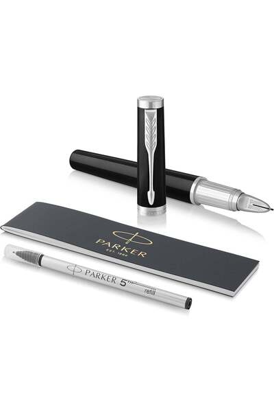 Parker قلم إنجينويتي تكنولوجيا الجيل الخامس، أسود فاخر مع عبوة حبر 8609