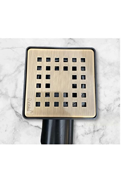 banyosepeti Antik Gold Banyo Yer Süzgeci 10*10 Banyo Gideri Antik Gold Renk P...
